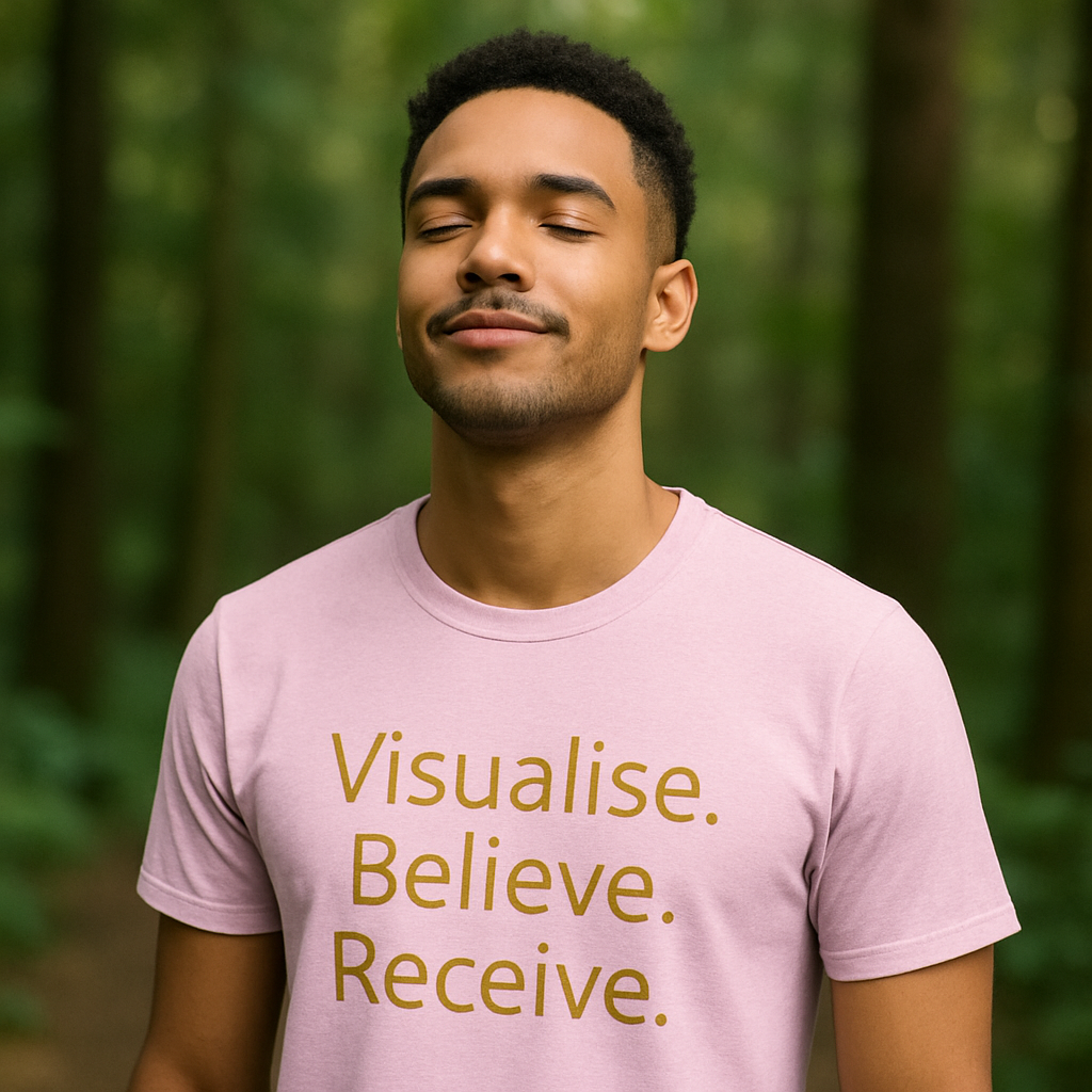 Visualize Believe Receive Shirt | Manifestation Mantra Tee